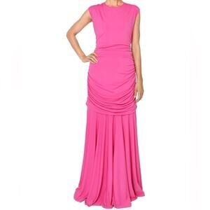 Rene Ruiz Hand Draped 2 in 1 Zip Off Stretch Knit Dress Pink Women’s Sz 6 NWT